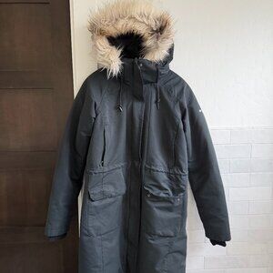 Columbia Women's Black Puffer Jacket with Faux Fur Hood